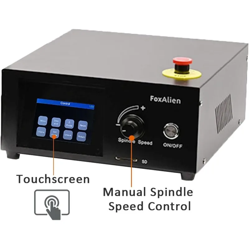 FoxAlien CNC Router Machine 4040-XE,300W Spindle 3-Axis Engraving Milling Machine Wood Metal Acrylic MDF Nylon Carving Cutting 4