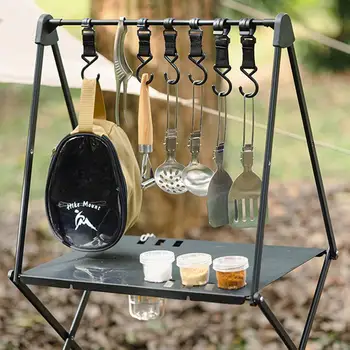 Camping Kitchen Set 11pcs Cooking Utensil Bowls & Forks BBQ Camping Kit Camping Accessories Outdoor Potable Cookware Kit For 3