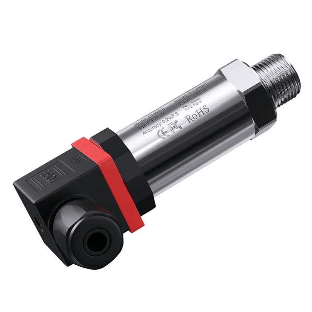 เครื่องส่งสัญญาณความดันไฮดรอลิกดิจิตอล4 20mA 0-10V น้ำแก๊สน้ำมันเซนเซอร์วัดความดันเหลว G1/4 "12-36V 0-1bar 10bar 5