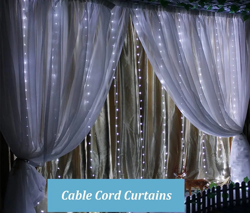 Curtain Wire,10 Meters (32FT) Hanging Cord Kit with 10 Pairs of Hooks & Eyes Picture Hanging Wire for Net Curtain Rods 4