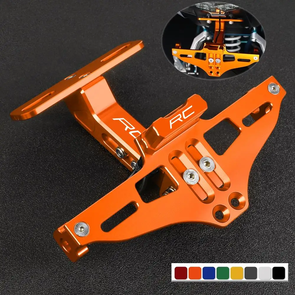 

For RC125 RC200 RC390 RC 390 690 790 990 DUKE 2014 2015 2016-2023 Motorcycle License Plate Holder Frame Bracket LED Light