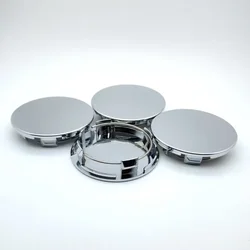 Set of 4 ABS 70mm Car Wheel Center Caps - Stylish Hubcaps with Badge Emblem - 4pcs (70mm Silver Caps)