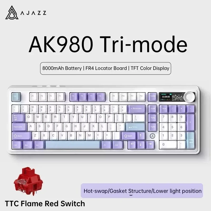 Ajazz AK980 V2 RGB Backlit Mechanical Gaming Keyboard 98 Keys
