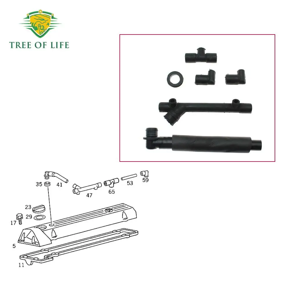 Engine Air Hose Vent Hose For Mercedes Benz OM601 OM602 etc.