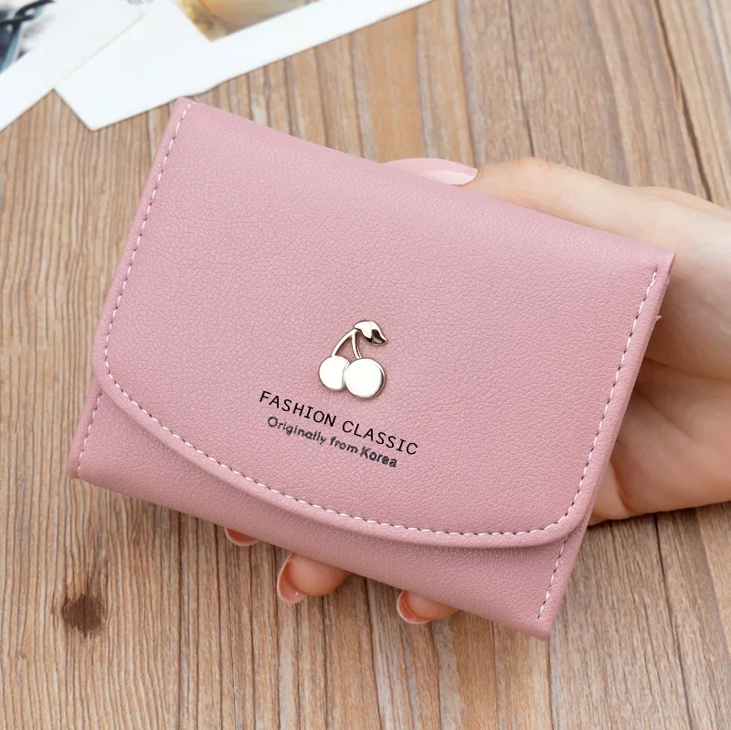 

New Wallet Female Short Wallet Student Small Soft Wallet Korean Version Fashion Simple Folding Thin Mini Wallet