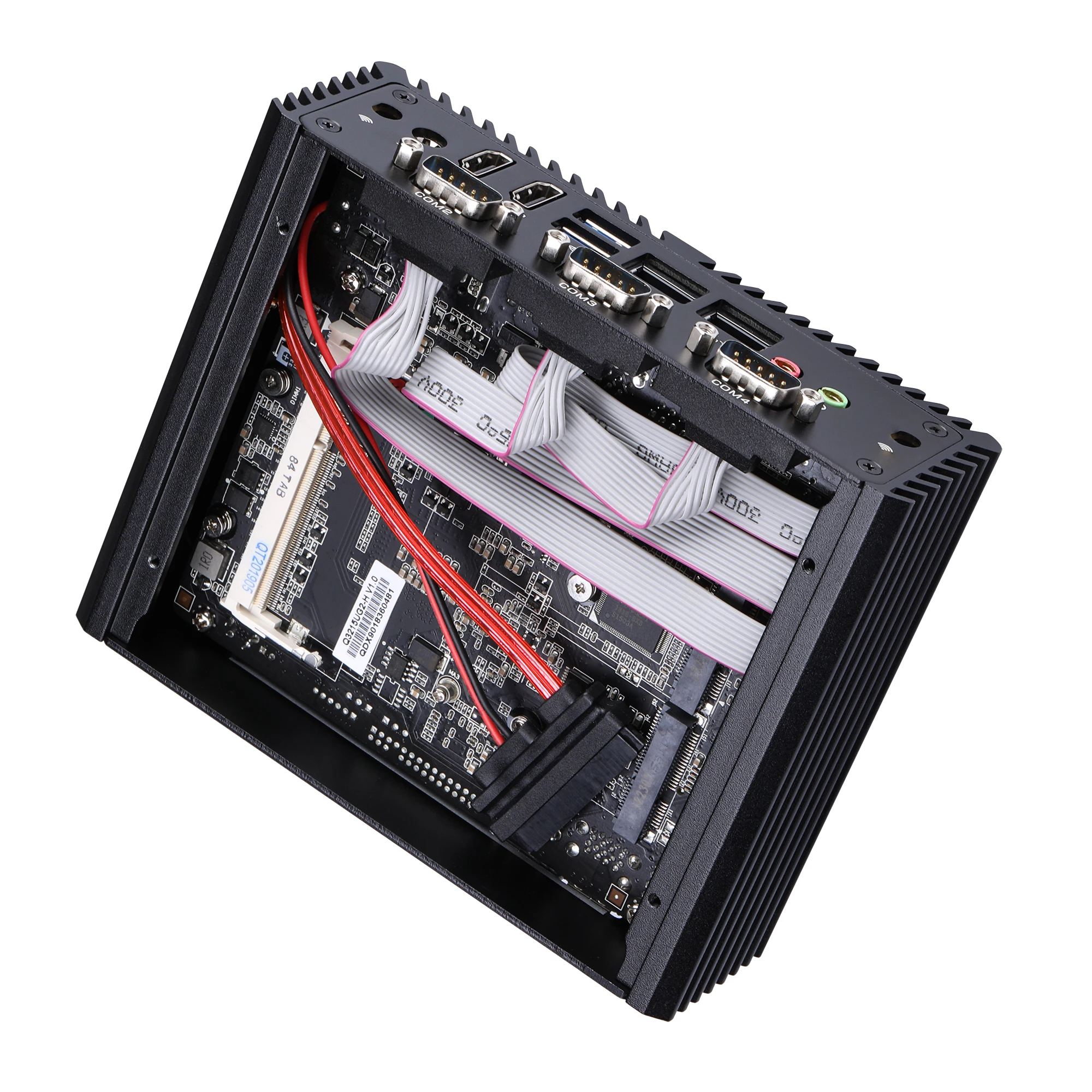 Qotom Fanless Mini PC Intel Core i3 5005U i5 4200U Industrial PC 2 LAN 4 RS232 Desktop Mini Computer 4