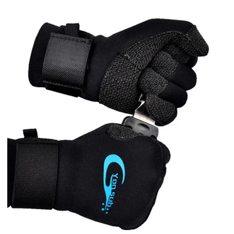 

3MM Black Gloves Kevlar Scuba Diving Gloves Cut-proof Warm Underwater Hunting Non-slip Wear-resistant Harpoon Adjustable