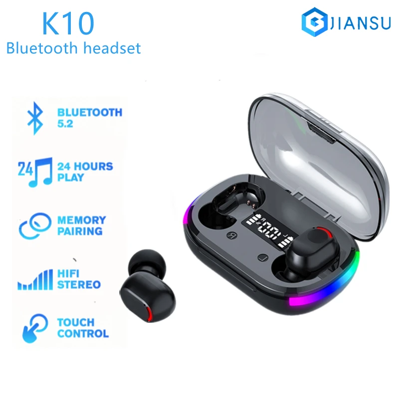 

TWS-наушники K10 с поддержкой Bluetooth и микрофоном