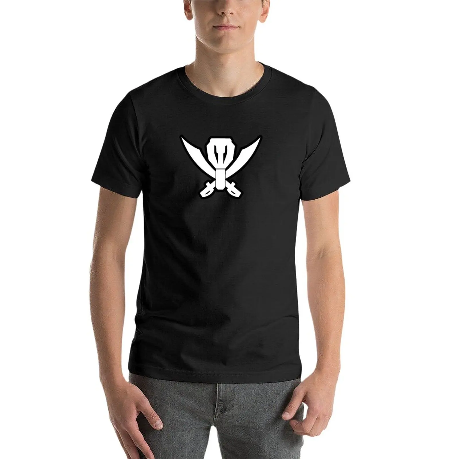 T-Shirt à Manches Courtes avec Logo Gokaiger pour Homme, Surdimensionné, Graphique, Noir, à la Mode