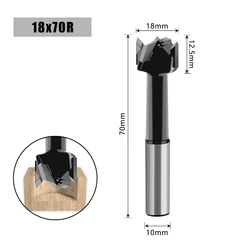 10mm Tungsten Steel 3-in-1 Woodworking Drill Bit Opener (18x70R)