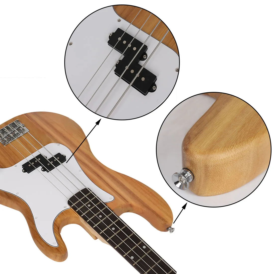 Electric bass guitar IRIN 4 Strings 20 Frets Bass Guitar Basswood Body Electric Bass Guitarra With Bag Amp Tuner Guitar Parts & Accessories