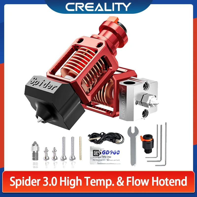 

Creality Spider 3.0 High Temperature High Flow Hotend Pro All Metal Hotend Upgrade for Ender 3/Ender 5/ CR-10 Series 3D Printers