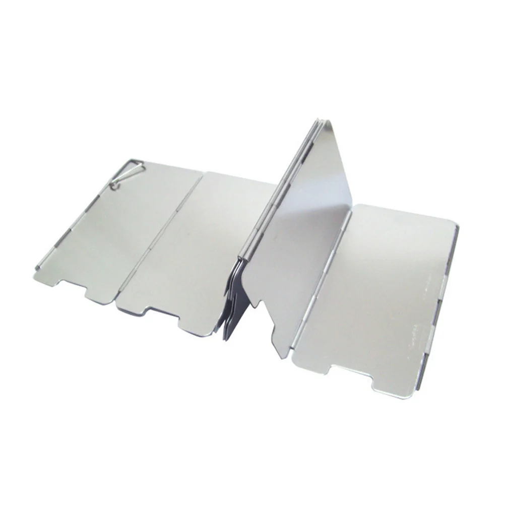 

9 Plates Camping Stove Windshield Grilling Tools for Folding Screen Picnic Windscreen