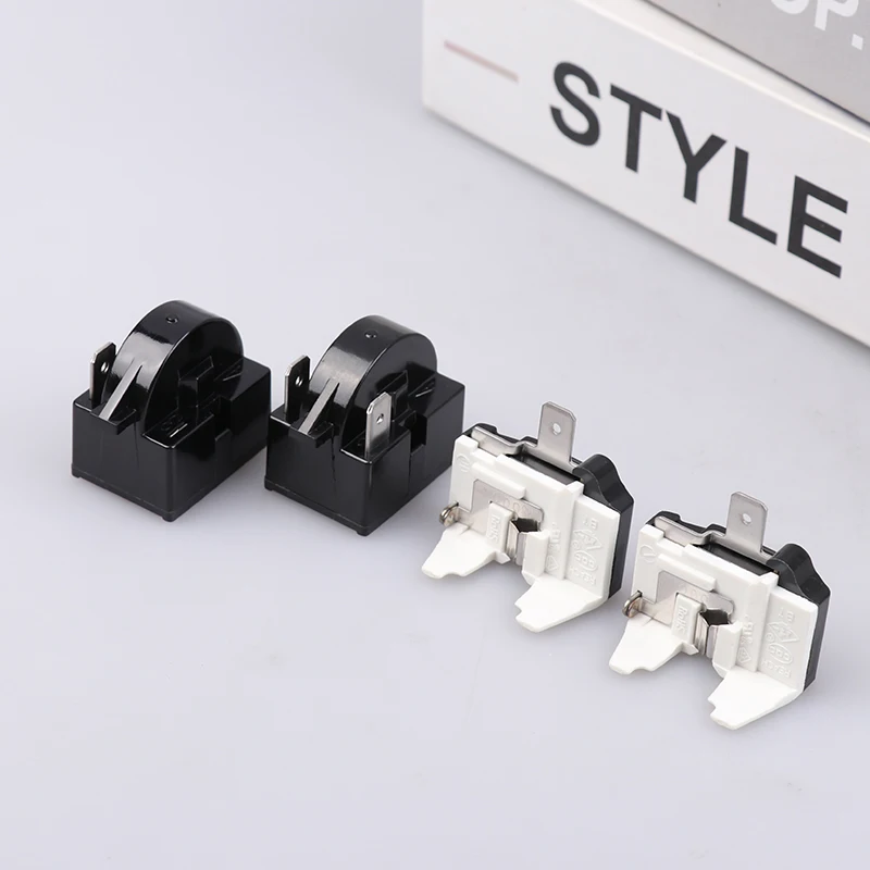 Refrigerator Compressor PTC Start Relay Refrigerator Starter Overload Protector 1 Pin 15 Ohm 1/6H Replacement Protector