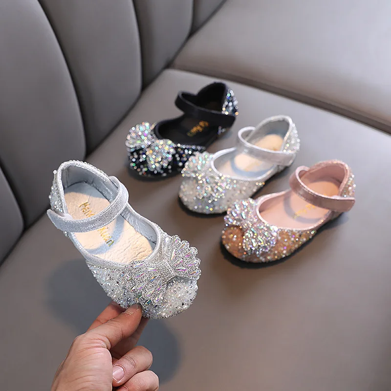 Little Girls Leather Flats Princess Dress Shoes Size 21-36 leather shoes girls flats girls shoes