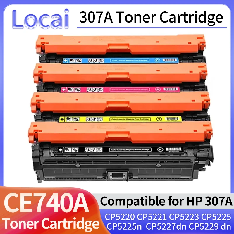 

307A Compatible for HP CE740A CE741A Toner cartridge CP5220 CP5221 CP5223 CP5225 CP5225n CP5225dn xh CP5227 CP5227dn CP5229dn