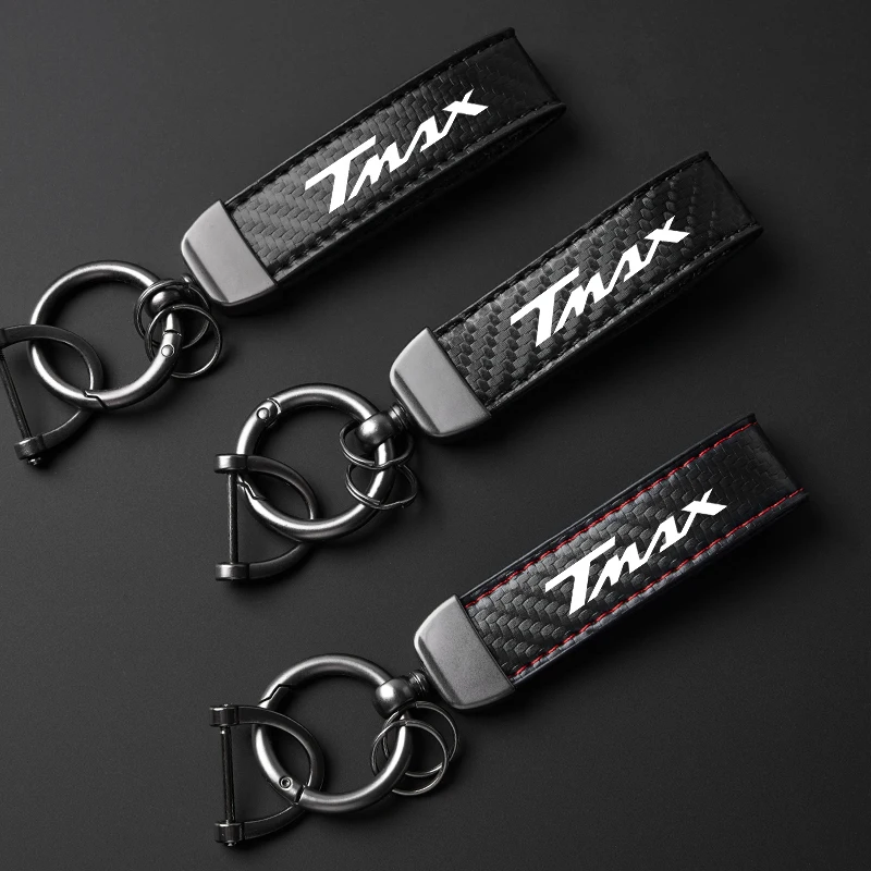 Premium Leather Motorcycle Keychain Accessory