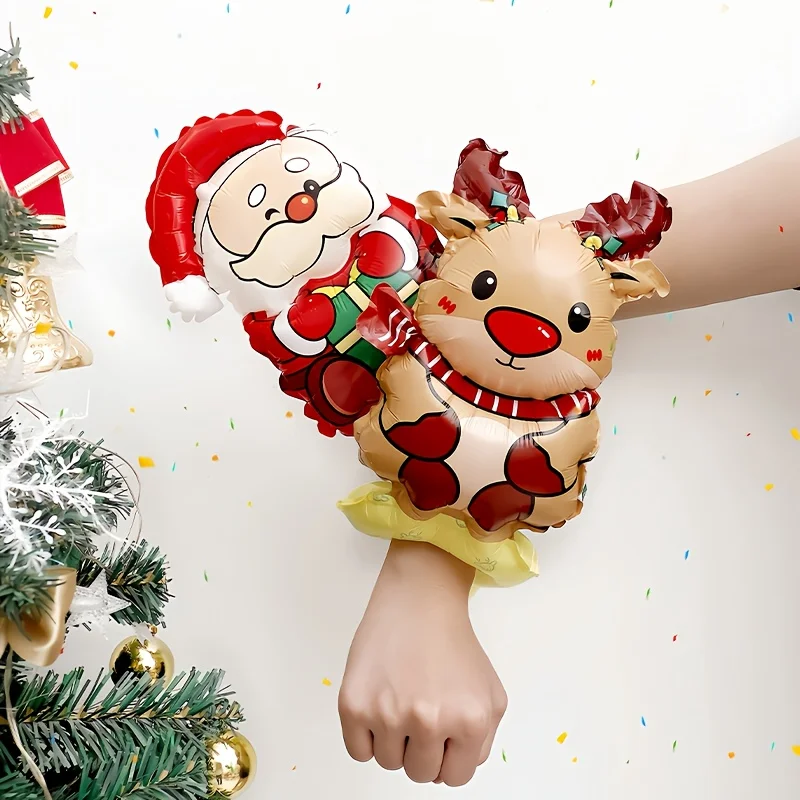 30/50 Weihnachts-Handgelenkballons Weihnachtsbaum Weihnachtsmann Lebkuchenmann Cartoon-Ballons für Partys und Geburtstagsdekorationen – Detail 8