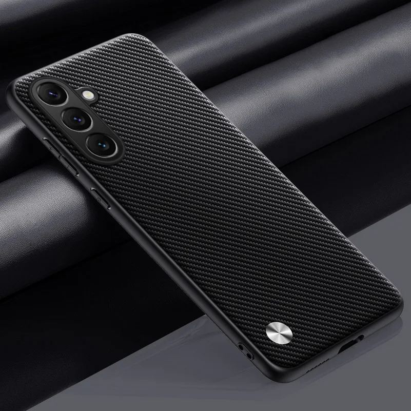 Luxury Hybrid Leather Phone Case - Elegant Plain Design