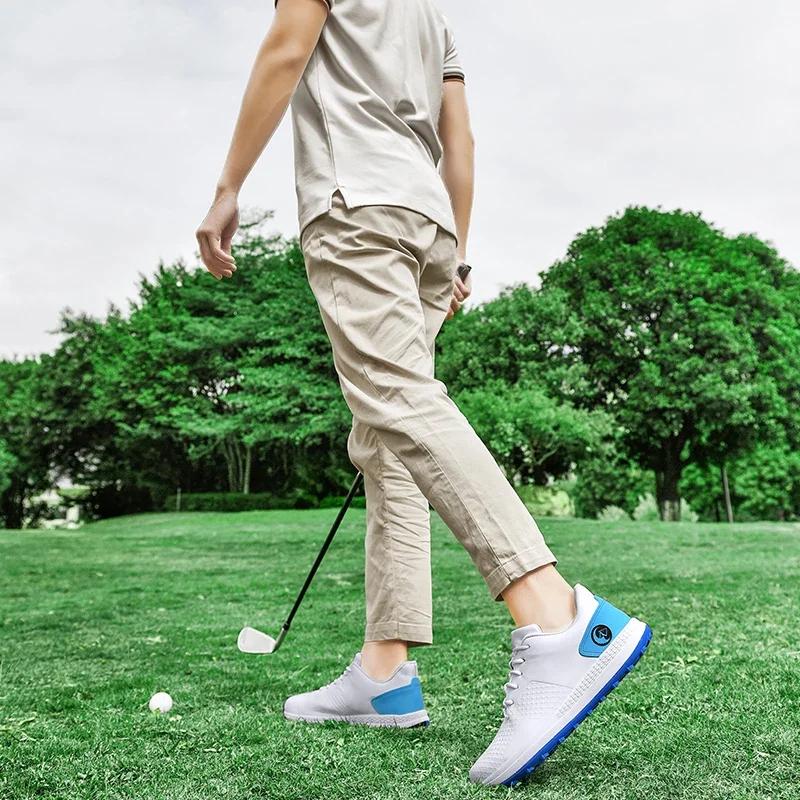 Anti-Slip Breathable Golf Sneakers for Men, Waterproof Shoes, Outdoor Sports, Golfer Sneakers