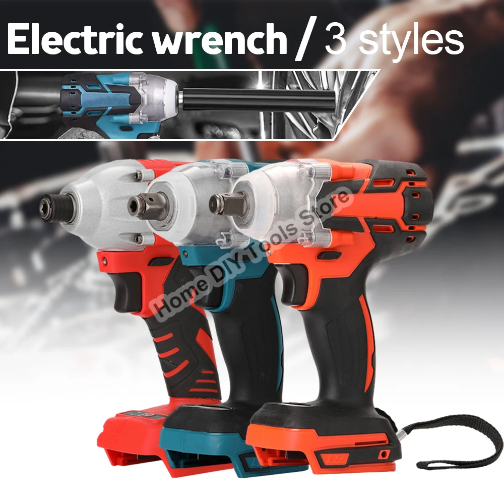 520N.M Brushless Cordless Electric Impact Wrench 1/2 inch Screwdriver Socket Power Tools Compatible for Makita 18V（no battery） 16 8v 21v brushless 2in1 cordless driver drill electric screwdriver battery screwdrivers 21 rotation ways drills and screwdriver