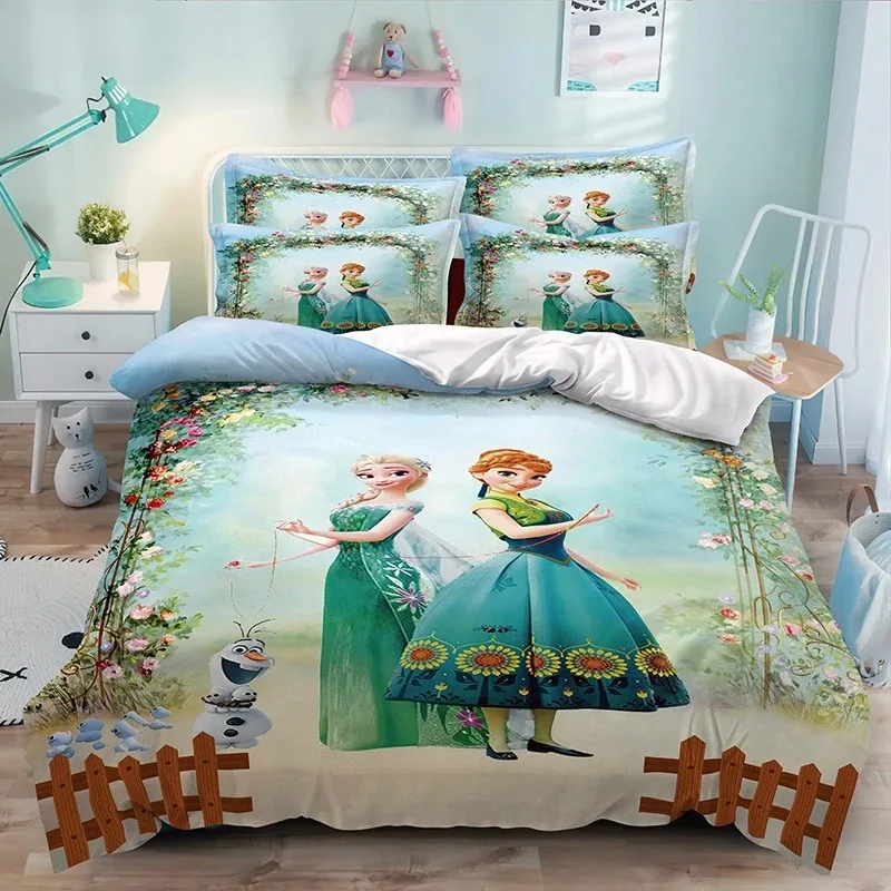 Kids Bedding Princess Duvet And Pillowcase Set Frozen Kids Duvet