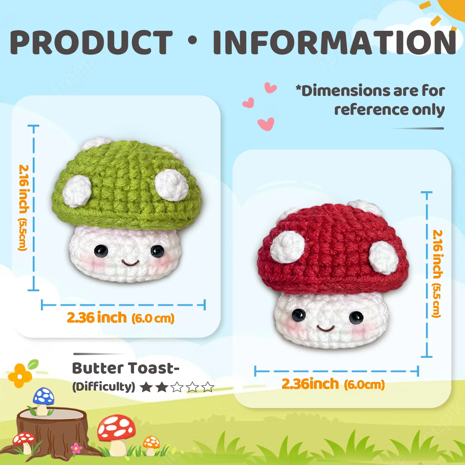 Charming Handmade Mushroom Craft Kit with Video Tutorial