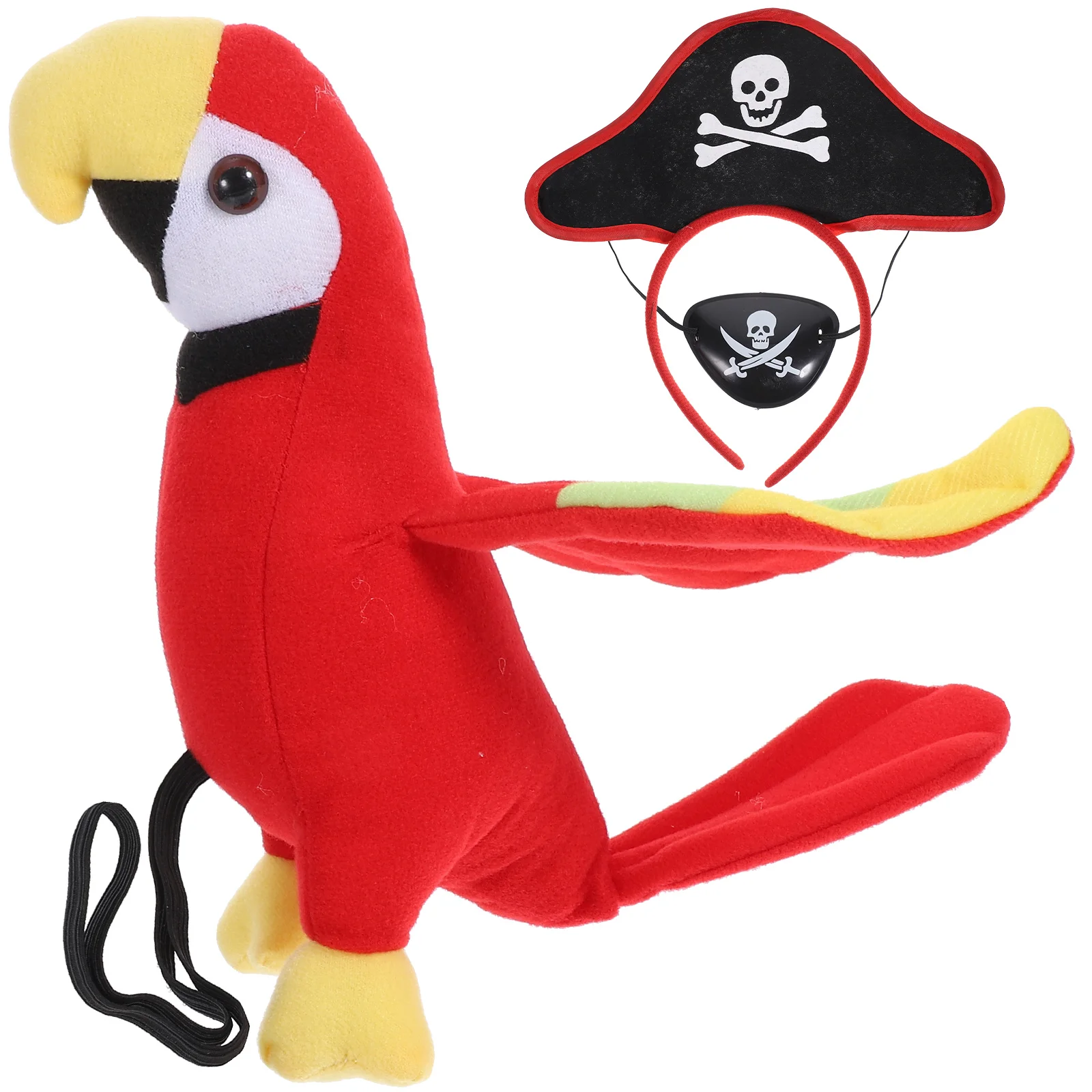 

Pirate Parrot Set Funny Pirate Eye Patch Headband Decor Prop Pirate Headwear Eye Mask Parrot Role Playing Prop Set Bird