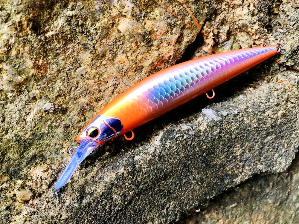 GREENSPIDER Heavy Weight Minnow 110 mm sinkender Jerkbait Longcast Angelköder Salzwasser Seebarsch Kunststoff Kunstköder Tackle – Detail 12