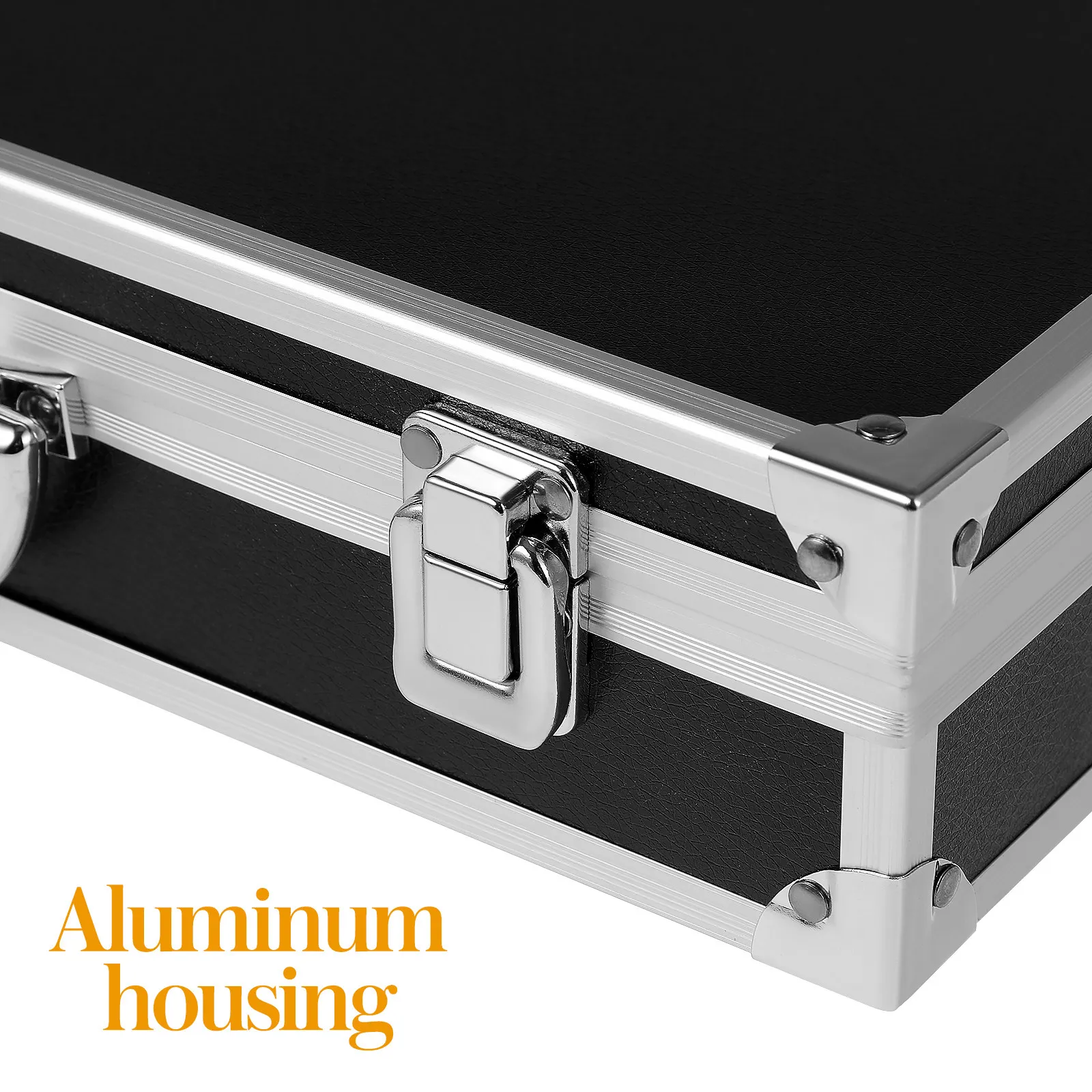 다목적 알루미늄 합금 도구 상자 의약품 보관 용기 안전 잠금 장치가 있는 휴대용 운반 케이스 도구를 위한 넓은 공간