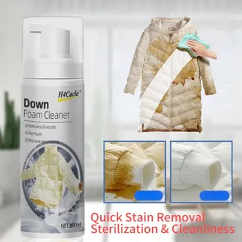 H4Cacle Downwear Detergent Agent Dry Jacket Laundry One Wipe To Wash Free Spray Foam Coat Garments Clothes Stain Remover