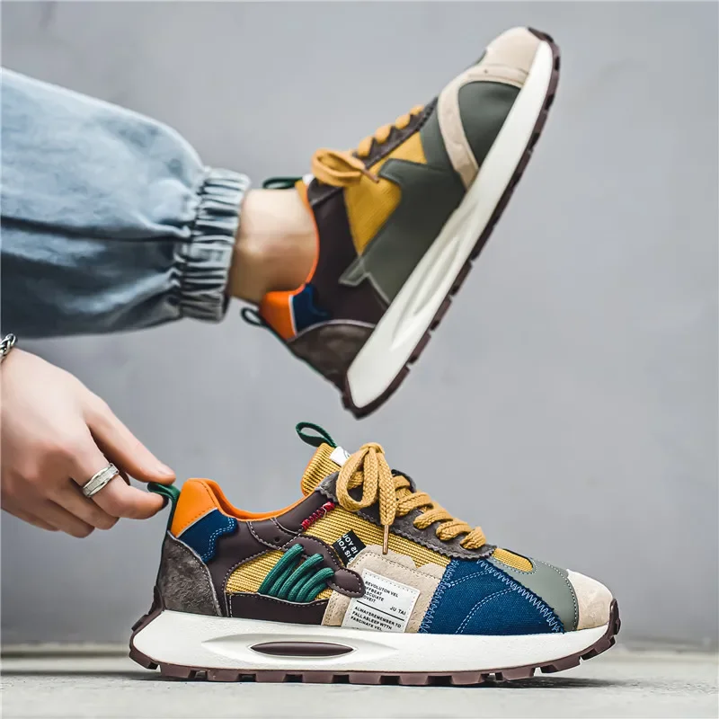 SYTK Fashion Designer Men Shoes Dissolve Thick Shoes Casual Sneakers Men Platform Trend  Chunky Sneakers Walking Shoes 3