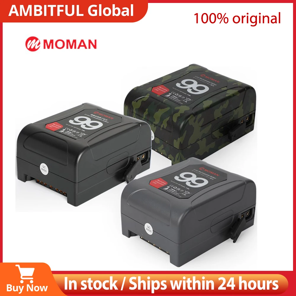 Moman V Mount Battery, Mini V Mount Power 99Wh 15A Up To 200W With Dual D  Tap & Dual USB Out Ports For Cameras Camcorders BMPPC 4k 6K LED Lights Camouflage, V Mount Battery Mini Cameras - View #7