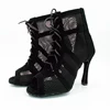 Customized Logo Team Order Black Red Dance Booties Latin Booties Salsa Ballroom Women Dance Shoes 33-44 size 6cm to 10cm Heels 2