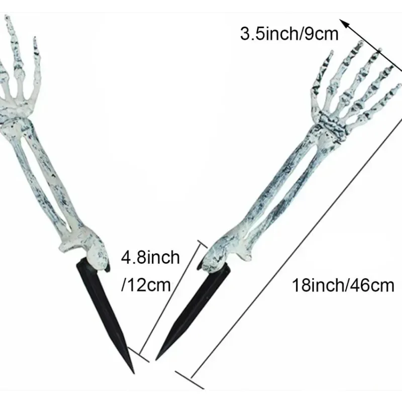 Plastic Halloween Skeleton Hand Decorations for Outdoor Yard