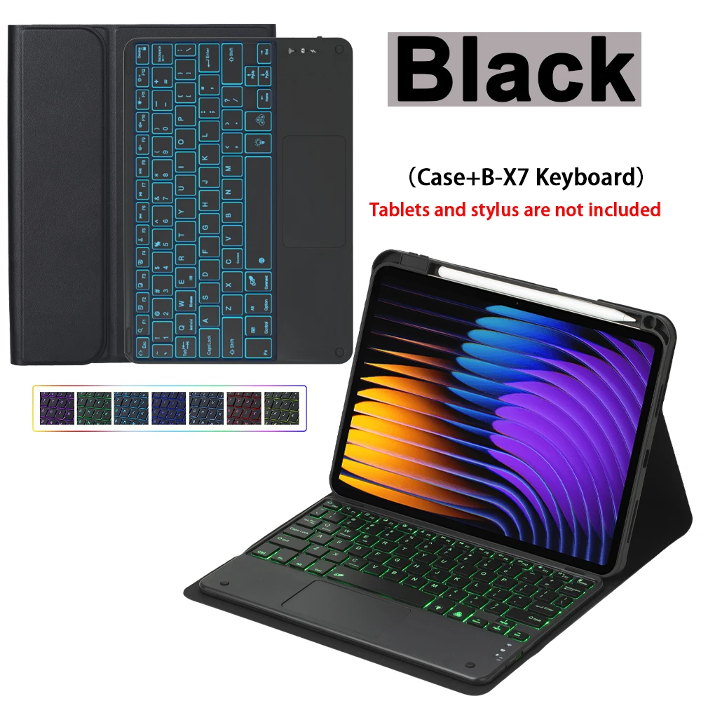Multi-Angle Keyboard Tablet Case with Slim Design for 11 to 11.2 Inch Tablets