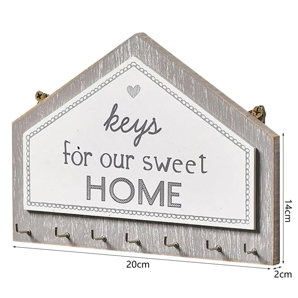 

Wall Hanging Key Hanger Rustic Style Storage Holder Organizer Hook
