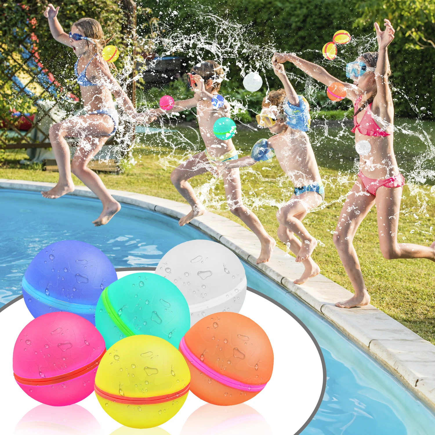 Summer water toys, outdoor water fights, water polo, multi-color, multiplayer interaction, beach, seaside Color Random 3