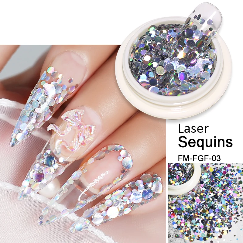 6pc Glitter For Nails Mixed Hexagon Sequin Champagne Laser Sliver Nail Art  Flakes Paillette Manicure Decoration Design LA1539-27 - AliExpress