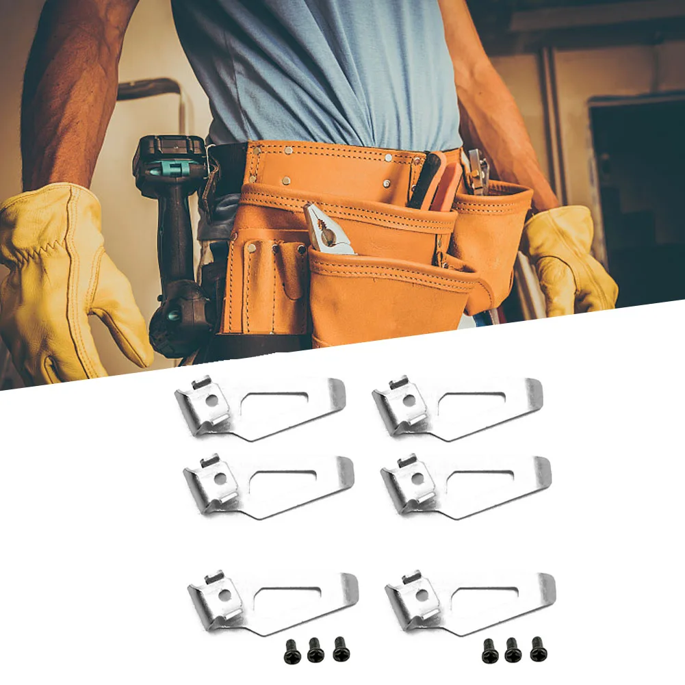 

6PCSBelt Hook Clip Power Tool Parts Suit For Milwaukee Impact Drivers Power Tool 42-70-0490 Belt Clip And Screw Drill Belt Clips