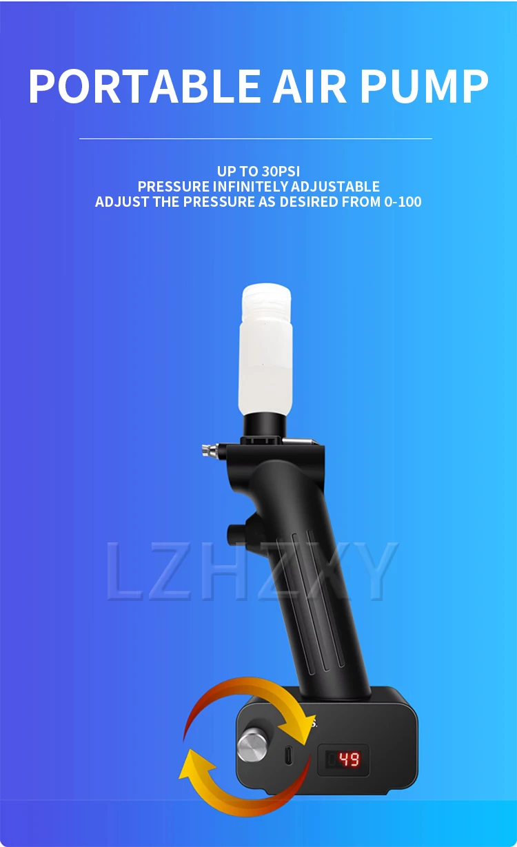 No-clean airbrush gun, model spray painting, air pump acrylic paint painting, po