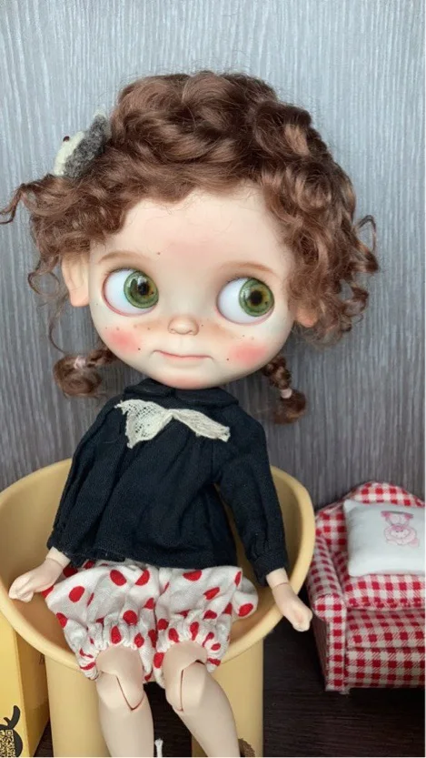 

Blythe Mohair Wig Varies DIY Styling 9-11inch Wig Suitable for Qbaby Amydoll Shaonvyu Hminordoll Big Head BJD dolls Accessories