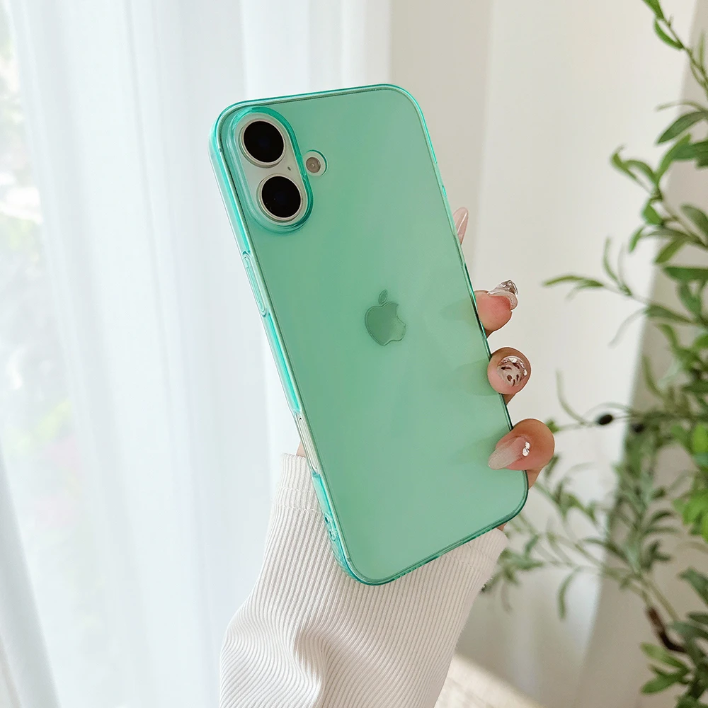 Vibrant Candy Color Transparent Silicone Soft Case - Ultra Thin Clear Shell