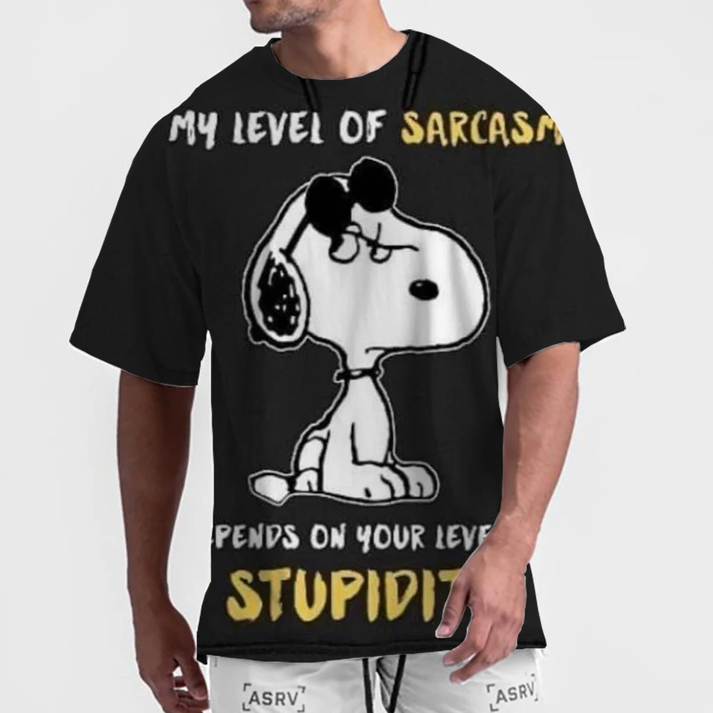 thumbnail image 1 of Camiseta de verano 2024 nueva para hombre, con estampado de Snoopy de Disney, informal, holgada, para fitness callejero, de gran tamaño y alta calidad, 1 of 5