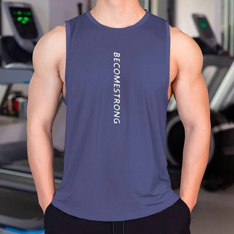 Mens Muscle Tank Tops Mash Fabric Quick Dry Sleeveless Shirts Cut Off Slim Fit Bodybuilding Gym Tees Singlet