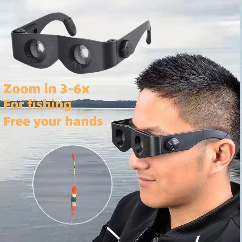 Outdoor Portable Fishing Telescope Glasses Professional Fishing Binocular Glasses Hands-Free Spyglass For Hiking Concert
