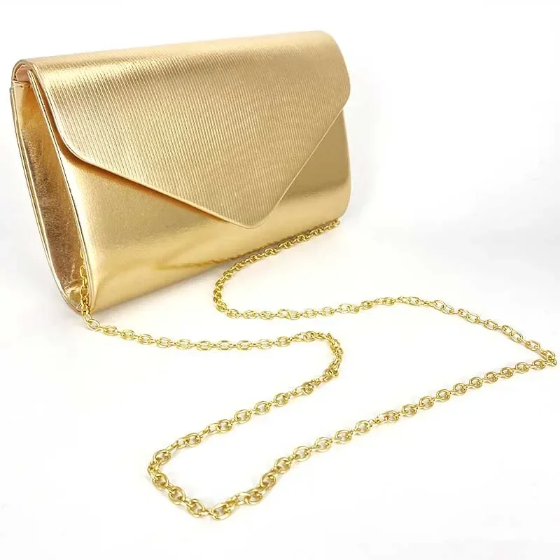 Luxury Design Women's Evening Bag Ladies Day Clutch Envelope Handbag Daily Clutch Wedding Party Bling Gold Chain Crossbody Bags