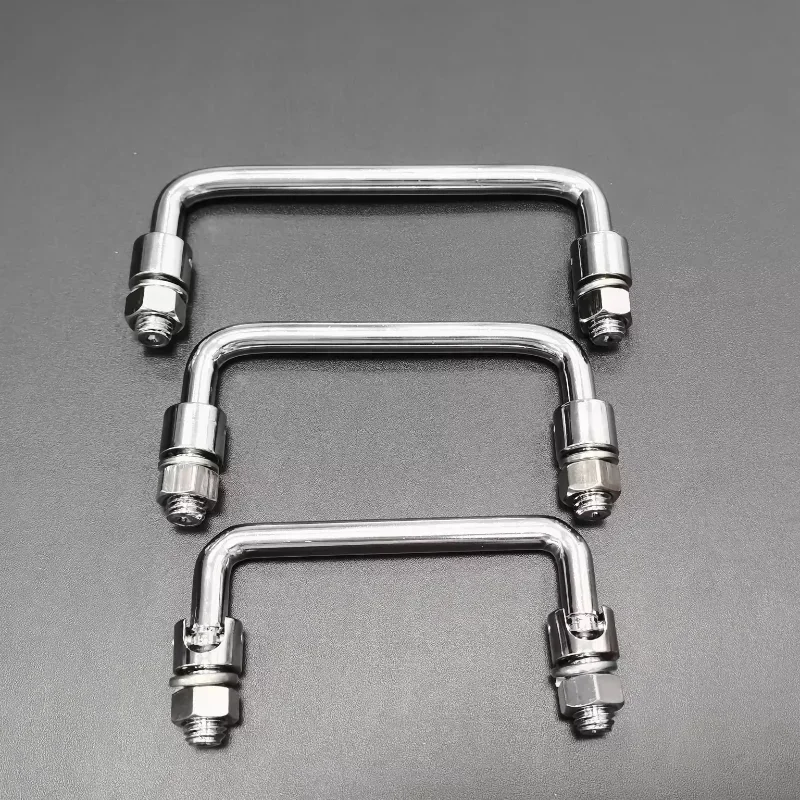 Cromado Handle Distribuição Box Cabinet Industrial Dobrável e Giratória Gaveta Botões Pcs Aço Inoxidável 304
