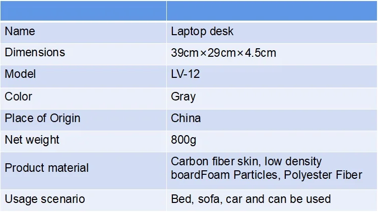 Description Picture 4 of itemMUMUCC Portable Laptop Desk Bed Computer Table with Mouse Pad / Wrist Support PC Holder Sofa Bed Laptop Table Office Furniture