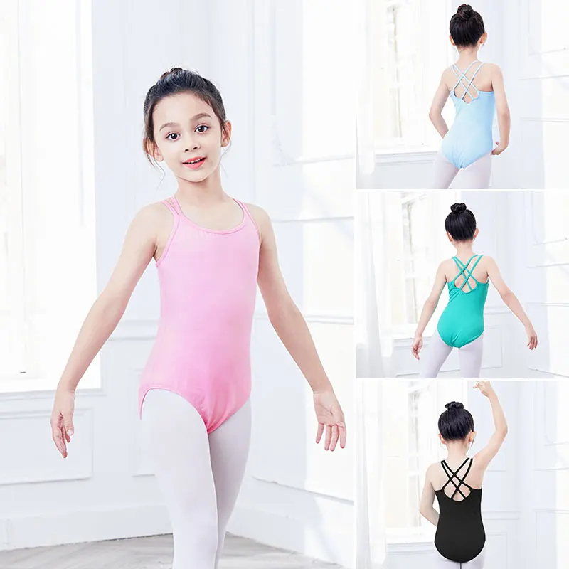 Gymnastic Leotard Girls Double Straps Camisole Dance Leotard Spaghetti Strap Dance Costumes Bodysuit Cross Back Ballet Leotard ballet leotard adult swimsuit for dancing women dancewear camisole lace leotards gymnastic wear ballerina classic dance costume